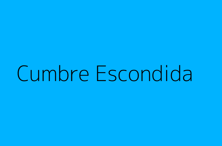 Cumbre Escondida